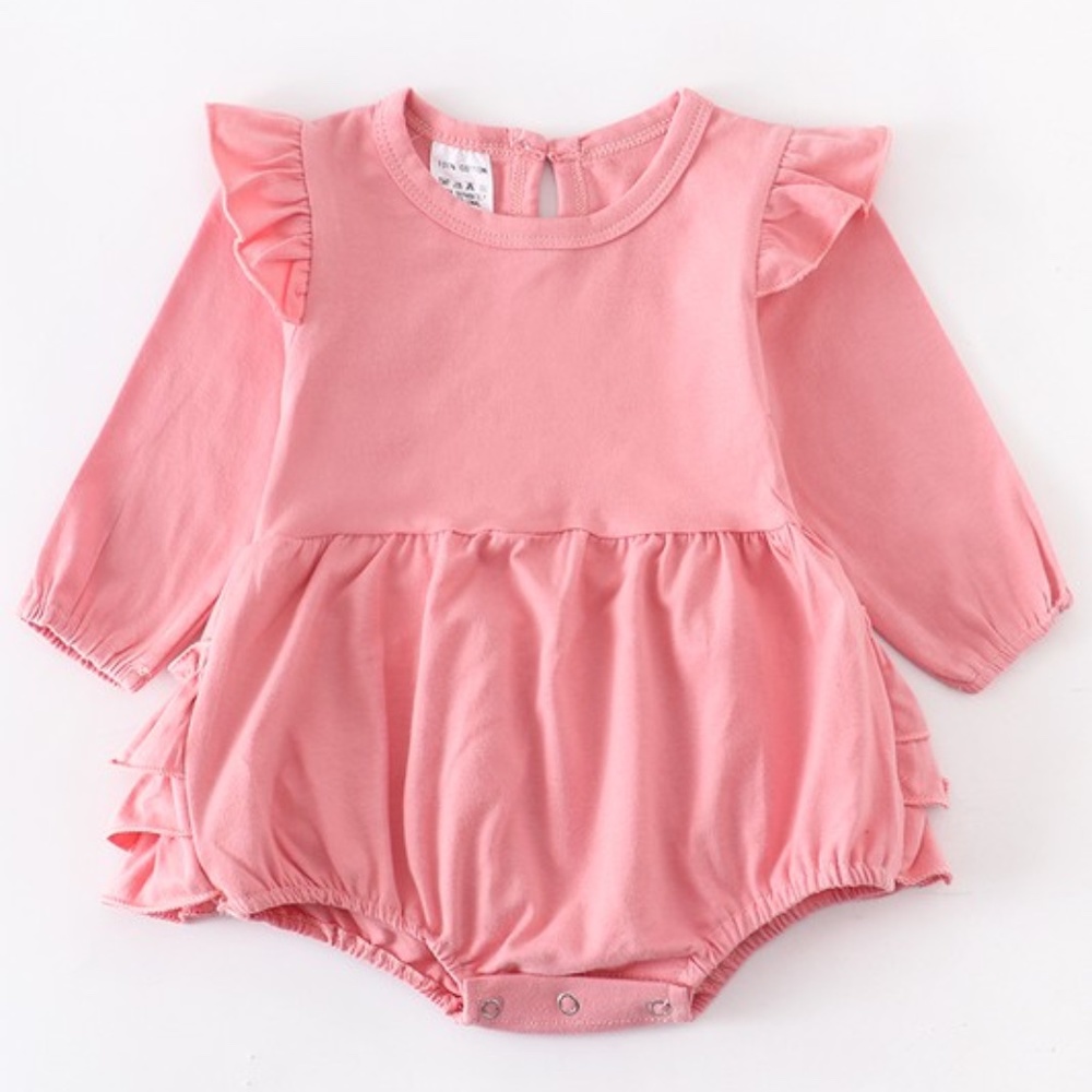 Pink Ruffled Romper